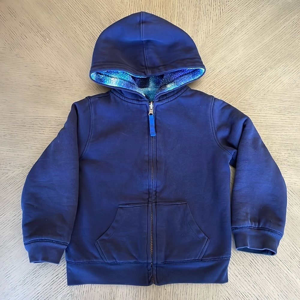 Kids Reversible Sherpa Fleece Hoodie sizee XS 4-5